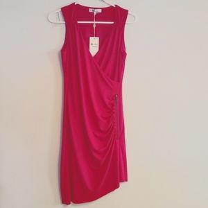 Women's Fuchsia Asymmetrical Dress